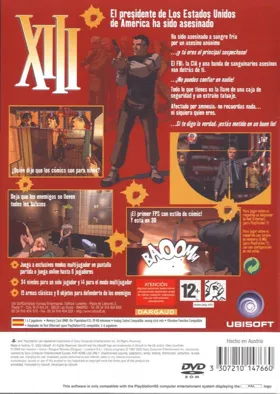 XIII - Daitouryou o Koroshita Otoko (Japan) box cover back